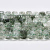 Green Phantom Glass Quartz Gemstone Faceted Diamond Cut Cube 7MM Loose Beads (P116)