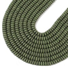 Dark Green Lava Gemstone Rondelle 8X4MM Loose Beads (D648)