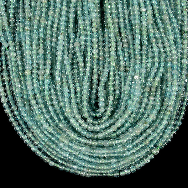 Natural Aqua Apatite Gemstone Grade AA Round 4MM 5MM Loose Beads 15inch Full Strand (D685)