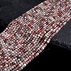 Natural Rare Cinnabrite, Cinnabar in Quartz Gemstone Grade AA Round 2MM 3MM 4MM Loose Beads 15 inch Full Strand(P104)