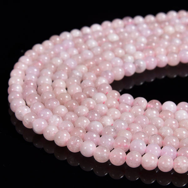 Natural Pink Morganite Gemstone Grade AA Round 4MM Loose Beads 15 inch Full Strand (80020683-P118)