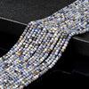 Natural Blue Sapphire Gemstone Micro Faceted Rondelle 3X2MM Loose Beads (P87)