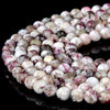 Natural Madagascar Red White Eudialyte Gemstone Grade A 6-7MM Micro Faceted Round Loose Beads 15 inch Full Strand (80018216-P97)