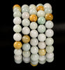 Natural Multi Color Burma Jade Gemstone Grade AA Round Bracelet 9-10MM 7.5 inch Strand (80021377-S57)