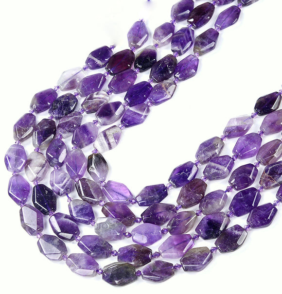 Natural Amethyst Gemstone Faceted Rhombus 9X13-11X15MM 10X15-12X16MM 13X18-14X20MM 15X20-16X22MM Loose Beads (D423)