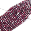 4MM Natural Purple Red Garnet Gemstone Micro Faceted Round Loose Beads 15.5 inch Full Strand (80017910-P83)