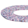 Purple Blue Jade Gemstone Round 4MM Loose Beads 14.5 inch Full Strand (80020082-D617)