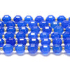 Blue Jade Gemstone Faceted Prism Double Point Cut 8MM Loose Beads (D634)