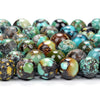 Natural Rough Turquoise Gemstone Round 5MM 6MM 7MM Loose Beads (D443)