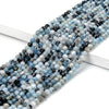 Natural Devil Blue Aquamarine Gemstone Grade A Micro Faceted Round 3MM 4MM Loose Beads 15 inch Full Strand (P94)