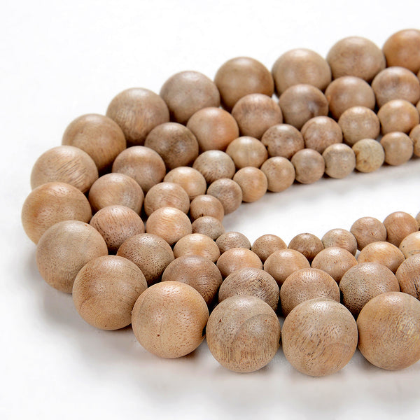 Natural Aromatic Sandalwood Mala Meditation Beads Round 6MM 8MM 10MM 12MM Loose Beads 16 inch BULK LOT (3-W0)