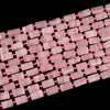 Natural Rare Pink Mangano Calcite UV Reactive Gemstone Faceted Cylinder Round Tube 12X8MM Loose Beads (D712)