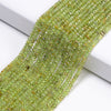 Natural Peridot Gemstone Grade AAA Micro Faceted Rondelle 4x3MM Loose Beads 7.5 inch Half Strand (80020696-P119)