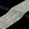 Natural Amazonite Gemstone Grade A 3MM Micro Faceted Round Loose Beads 15 inch Full Strand (80018241-P99)