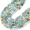 Natural Amazonite Gemstone Pebble Nugget 7-8MM 8-10MM Loose Beads 15.5 inch Full Strand (D414)