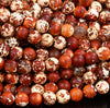 Matte Orange Brown Tibetan Dragon Agate Mala Antique Boho Beads Gemstone Round 8MM 10MM Loose Beads (D518)
