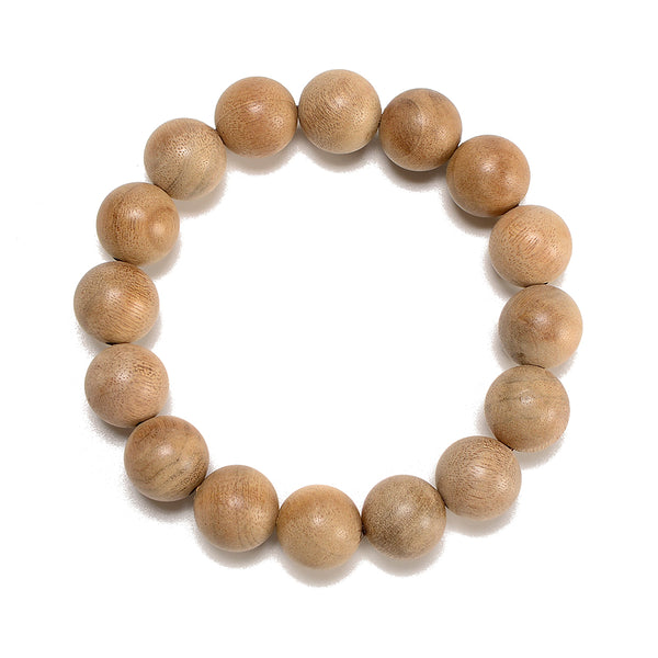 Natural Aromatic Sandalwood Round Bracelet 6MM 8MM 10MM 12MM 7.5 inch Strand (S58)