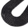 Natural Black Lava Gemstone Rondelle Heshi Slice 4X2MM 6X3MM Loose Beads (D646)