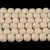 Ivory White Lava Gemstone Round 4MM 6MM 8MM 10MM Loose Beads (D637)