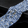 Natural Blue Coral Gemstone Grade A 5MM Micro Faceted Round Loose Beads 15 inch Full Strand (80018224-P97)