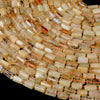 Natural Citrine Gemstone 12X8MM Faceted Cylinder Round Tube Loose Beads (D464)