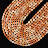 Natural Orange Aventurine Gemstone Micro Faceted Oval 8X6MM Loose Beads 7.5 inch Half Strand (80021468-D717)