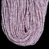 Natural Kunzite Gemstone Grade AAA Micro Faceted Rondelle 4X2MM Loose Beads (P115)