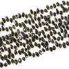 Natural Black Obsidian Gemstone Stick Pebble Chip 9-17MM Loose Beads (D715)