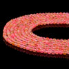 Orange Pink Jade Gemstone Round 4MM Loose Beads 14.5 inch Full Strand (80020080-D617)