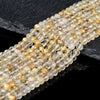 Natural Golden Rutilated Quartz Gemstone Grade AA Micro Faceted Round 5MM Loose Beads 15 inch Full Strand (80018443-P101)