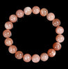 Natural Sunstone Gemstone Round Bracelet 8MM 10MM 7.5 inch Strand (S50)