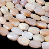 Natural Mother of Pearl Shell MOP Gemstone Faceted Nugget 10-11X13-15MM 12-14X17-20MM Loose Beads (D433)