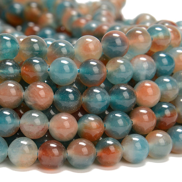 Jade Gemstone Round 8MM Loose Beads 14.5 inch Full Strand (80020115-D620)