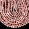 Natural Madagascar Rose Quartz Gemstone Grade AAA 7MM Micro Faceted Round Loose Beads 15 inch Full Strand (80018186-P94)