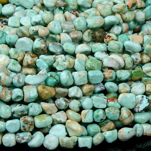 Natural Peruvian Turquoise Gemstone 5-7MM Pebble Nugget Loose Beads (D466)