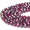 4MM Natural Purple Red Garnet Gemstone Micro Faceted Round Loose Beads 15.5 inch Full Strand (80017910-P83)