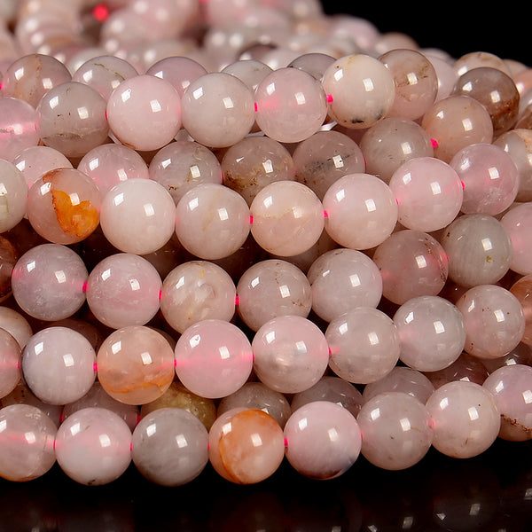 Natural Madagascar Rose Quartz Gemstone Round 8MM Loose Beads (D656)