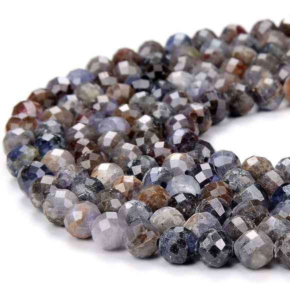 Natural Tanzanite Gemstone Grade A 5MM Micro Faceted Round Loose Beads 15 inch Full Strand (80018223-P97)