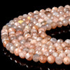 Natural Sunstone Gemstone Grade AA 4MM Micro Faceted Round Loose Beads 15 inch Full Strand (80018232-P98)