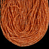 Orange Jade Gemstone Faceted Rondelle 3X2MM 4X3MM Loose Beads 13.5 inch Full Strand (P107)