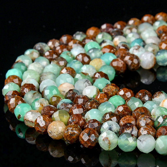 Natural Australian Chrysoprase Gemstone Grade AA Micro Faceted Round 2MM 3MM 4MM Loose Beads 15 inch Full Strand (P93)