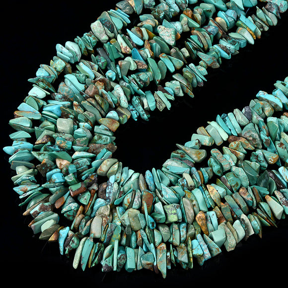 100% Genuine Natural Turquoise Blue Green Gemstone Pebble Nugget Chip 8-16MM 10-17MM 20-26MM Loose Beads (D433)
