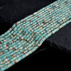 Aqua Blue Sea Sediment Imperial Jasper Gemstone Heshi Rondelle Slice 4X2MM Loose Beads 14.5 inch Full Strand (80019481-P106)