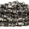 Natural Black Labradorite Gemstone Faceted Round Tube Hexagon 10X8MM Loose Beads (D724)