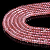 Cherry Quartz Gemstone Heshi Rondelle Slice 4X2MM Loose Beads 14.5 inch Full Strand (80019473-P105)