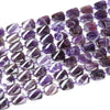 Natural Amethyst Gemstone 20X15MM Twist Rectangle Loose Beads (D425)