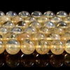 Yellow Cherry Quartz Gemstone Round 4MM 6MM 8MM 10MM 12MM Loose Beads (D551)