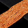 Tangerine Jade Gemstone Facetecd Round 6MM Loose Beads (D630)