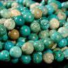 Turquoise Howlite Gemstone Round 7MM 8MM Loose Beads 15inch Full Strand (D662)