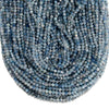 Natural Aquamarine Gemstone Grade AA Micro Faceted Round 3MM Loose Beads 15 inch Full Strand (80020690-P119)